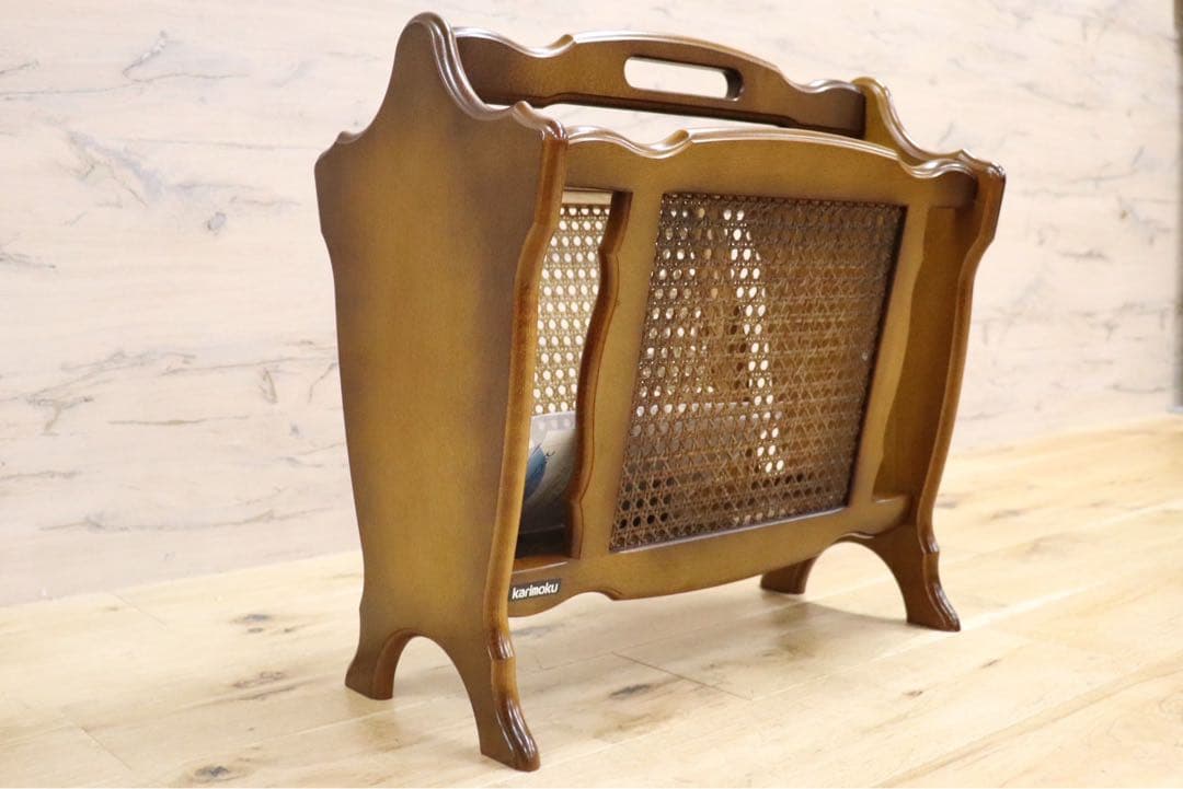 GMGN273○karimoku / カリモク コロニアル マガジンラック ブ