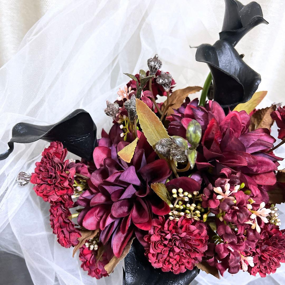 クラッチブーケ 結婚式 造花 ウエディングブーケ アーティフィシャルフラワー
