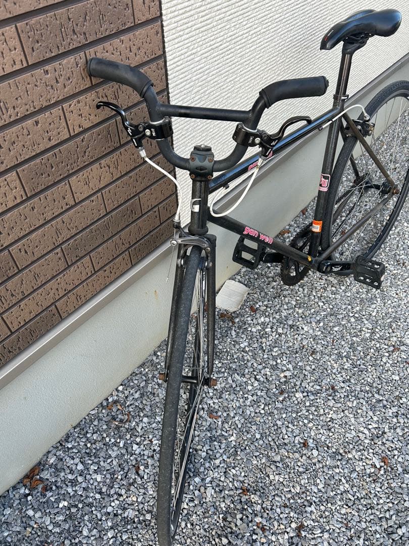 シングルスピードgan well 黒ピストバイク 自転車