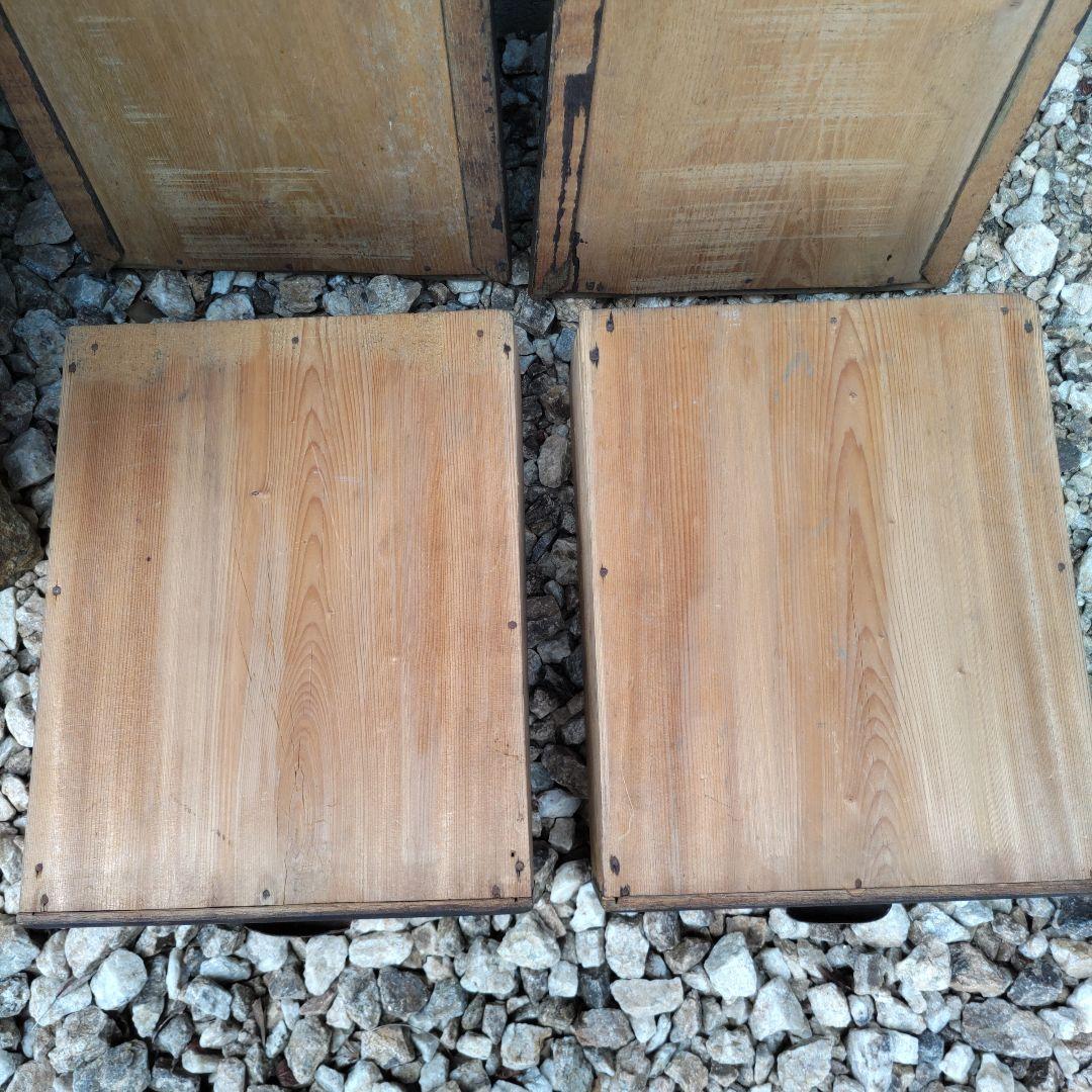 大正昭和　木製引き戸収納キャビネット　古民家　古本雑貨　アンティーク抽斗家具