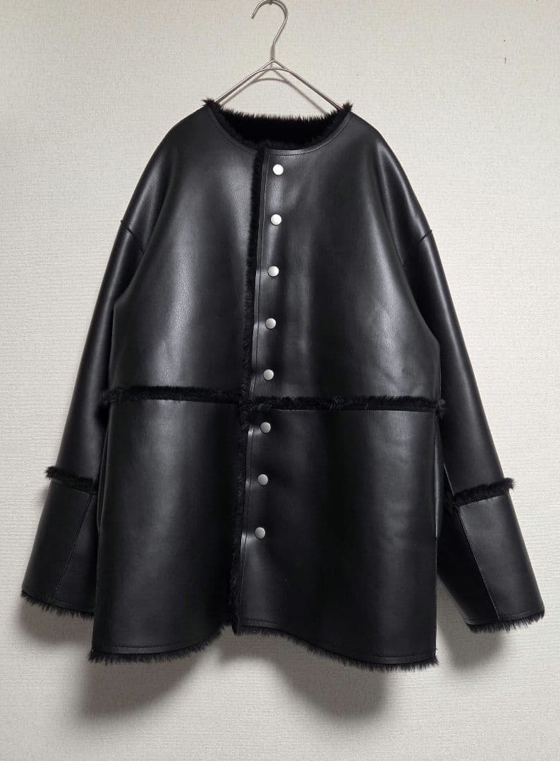 25AW【MACPHEE】フェイクムートン リバーシブルショートコート