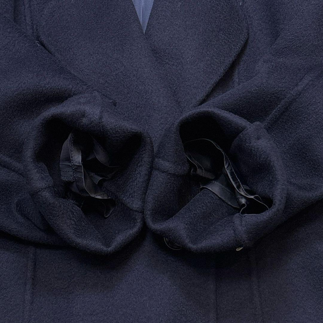 超美品☆未使用級【レリアン】カシミヤ100% 紺　ダブルチェスター　13 XL