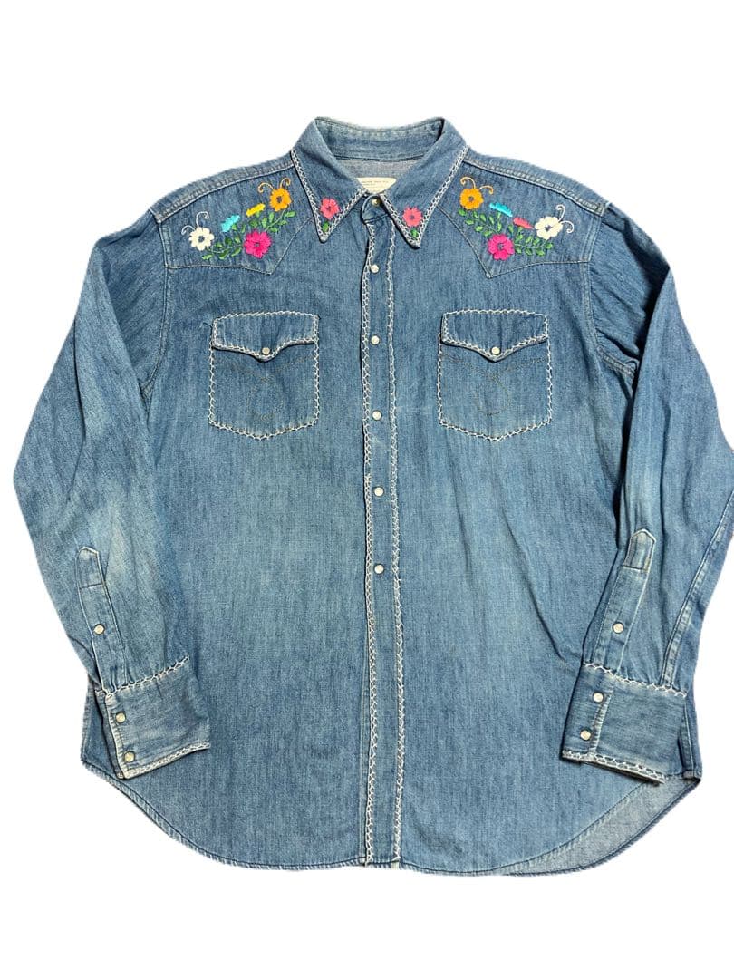 【激レア】70s JC Penney MH 白タグ 金文字 ハンド刺繍XL相当