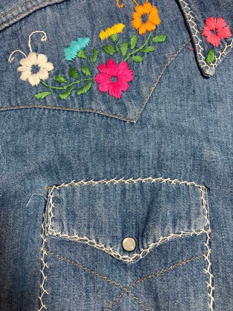 【激レア】70s JC Penney MH 白タグ 金文字 ハンド刺繍XL相当