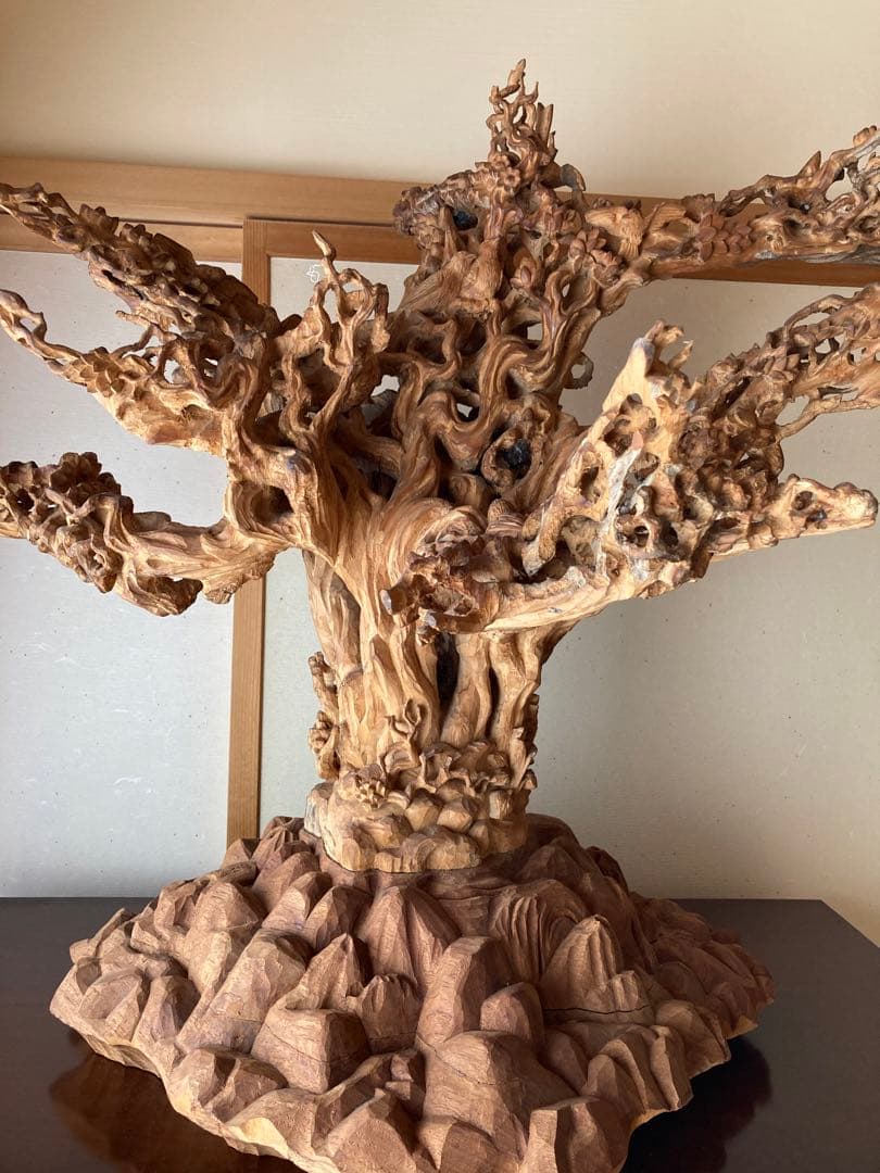 希少　インドネシア　木彫り　置物 オブジェ 骨董　芸術　芸術