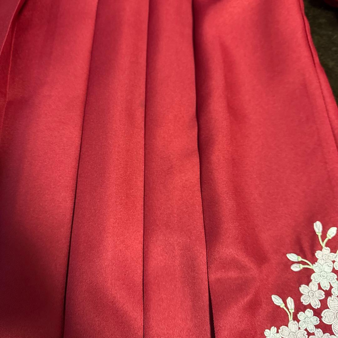 キャサリンコテージ　袴セット150 赤　黒　髪飾りのおまけ付き