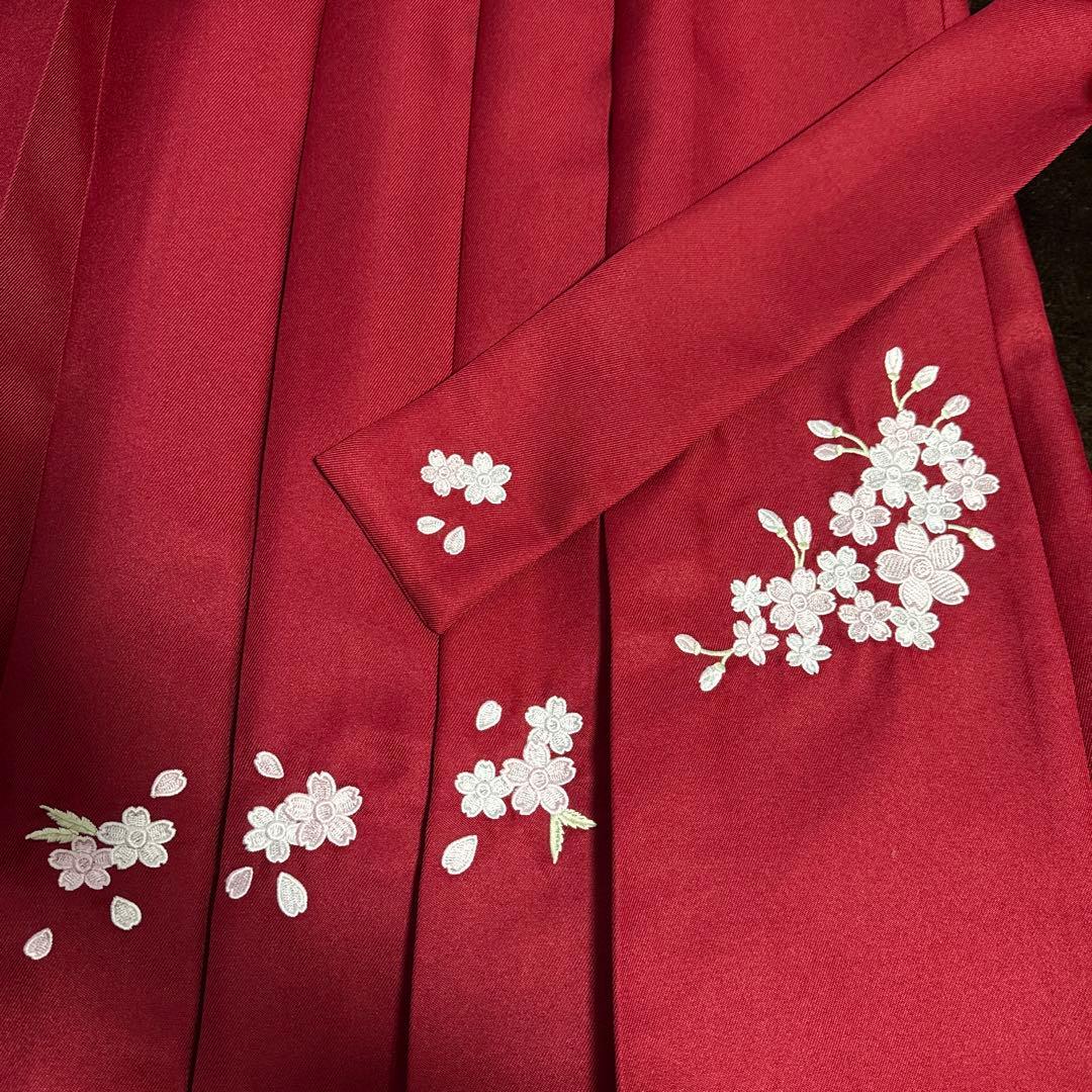 キャサリンコテージ　袴セット150 赤　黒　髪飾りのおまけ付き