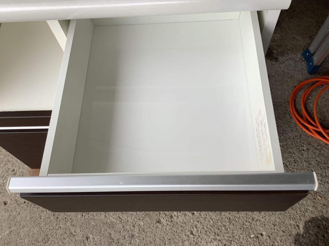 シギヤマ家具 キッチンボード レンジボード サンモア 幅80cm スライド棚有★