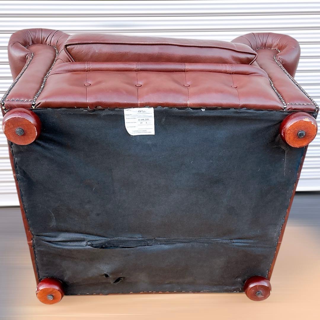 2★送料込み★チェスターフィールドソファ 一人掛け【神奈川県厚木市引取可】