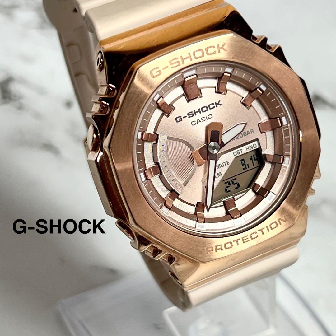稼働美品 G-SHOCK レディース腕時計 ピンクゴールド GM-S2100PG