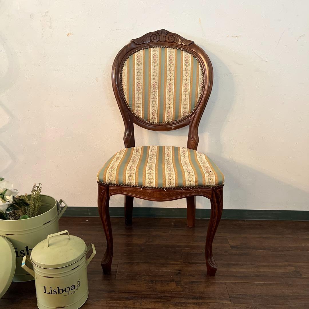 k011 クラシカルなダイニングチェア グリーン系 スタイリッシュなストライプ