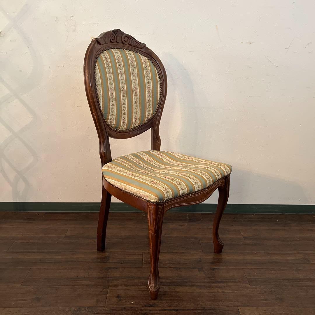 k011 クラシカルなダイニングチェア グリーン系 スタイリッシュなストライプ