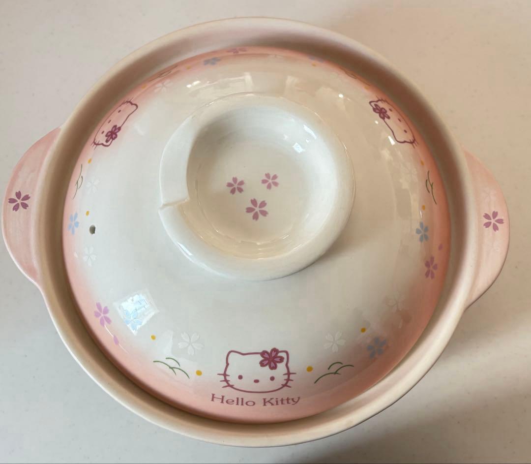 Sanrio　サンリオ　スケーター　ハローキティ　陶器製　土鍋　9号　激レア