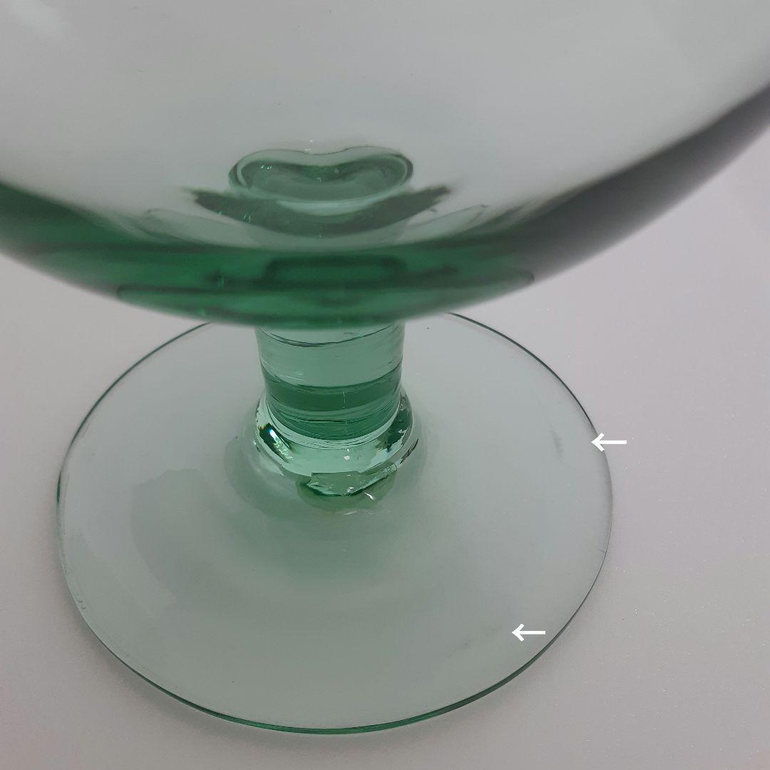 ガラスフラワーベース 花瓶 スペイン製　大きなグラス風　高さ36cm　透明緑系