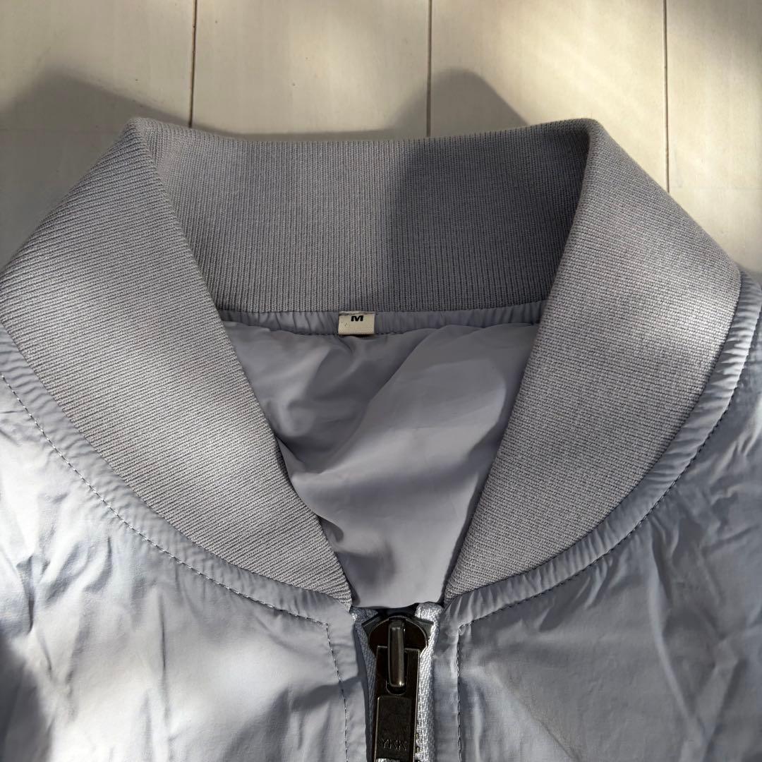 MUJI Labo ＭＡ－１ダウンブルゾン Ｍ ライトグレー