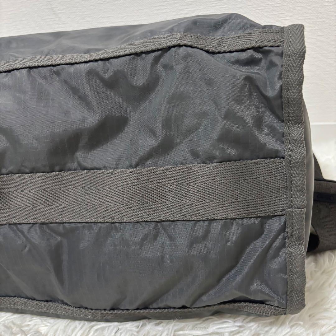 【美品】レスポートサック2wayボストンバッグ グレー　無地