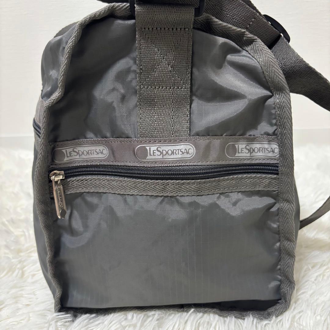 【美品】レスポートサック2wayボストンバッグ グレー　無地