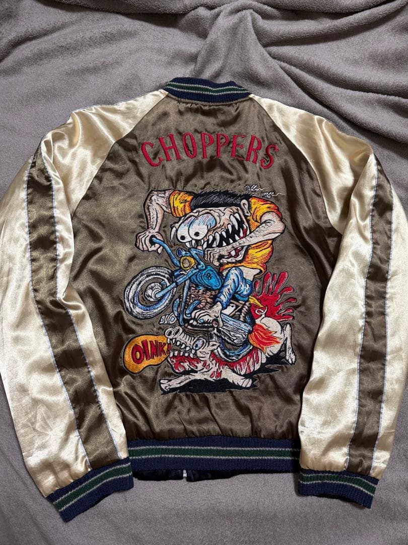 ２面用 テーラー東洋 龍 富士山 地図 日本限定 スカジャン vintage