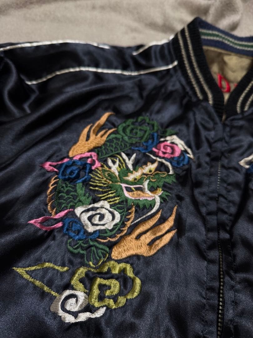 ２面用 テーラー東洋 龍 富士山 地図 日本限定 スカジャン vintage