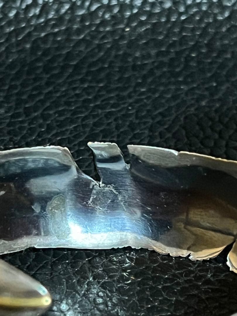 SAAD サード ブロンズライン シルバー 925 フェザー バングル