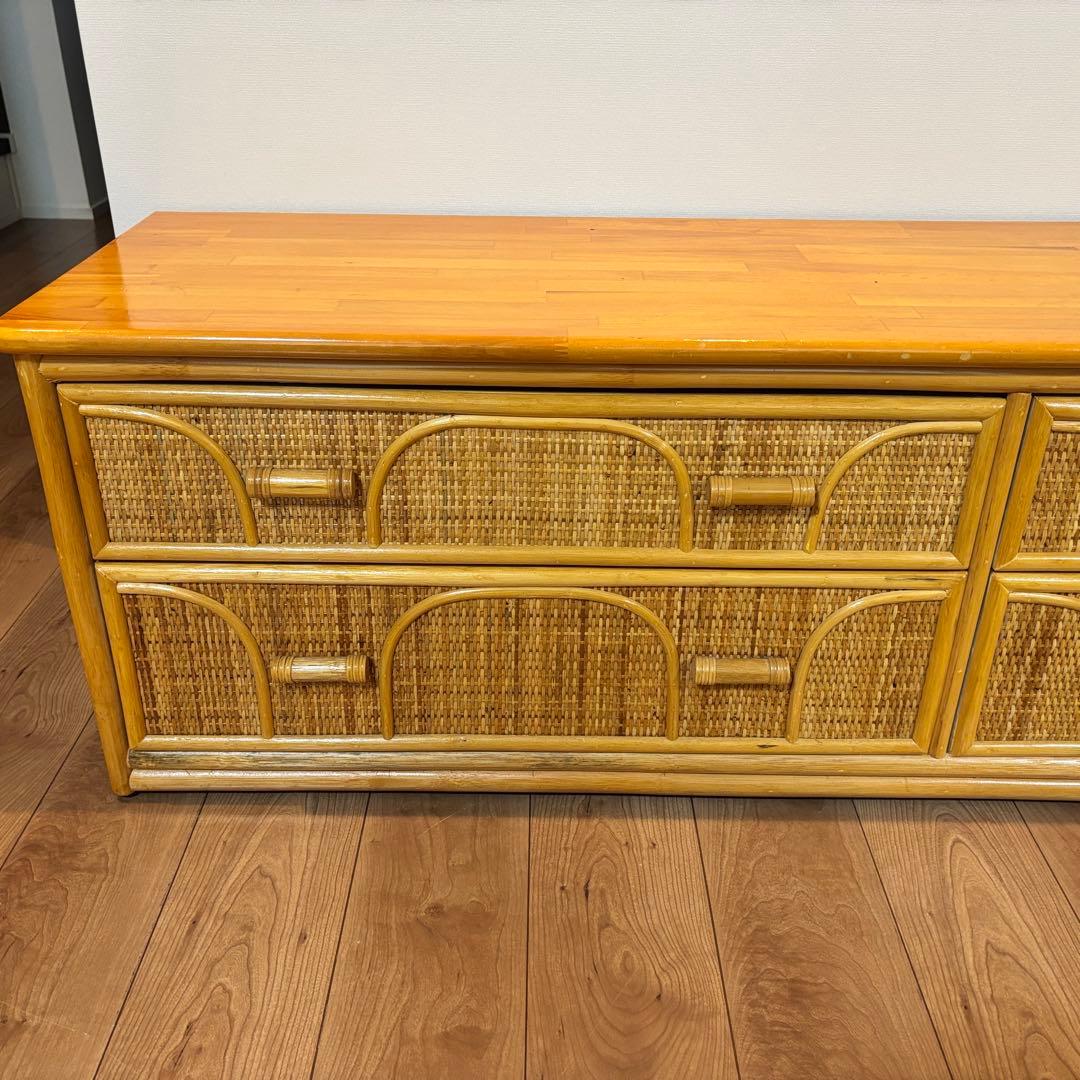早い者勝ち‼️ラタン サイドボード チェスト 籘 横幅120cn