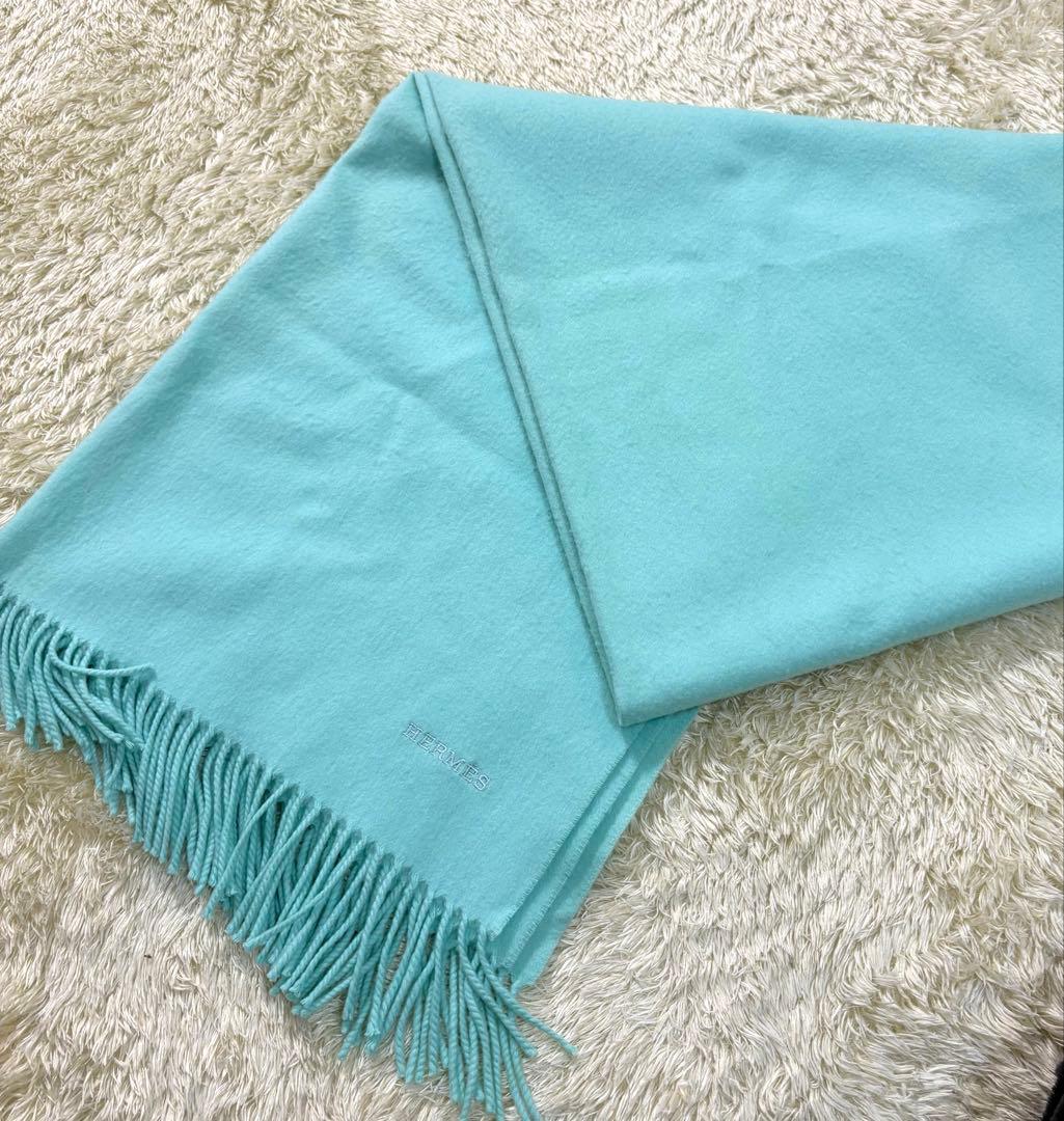 エルメス　HERMES カシミヤ100% ストール　マフラー　膝掛け　ショール