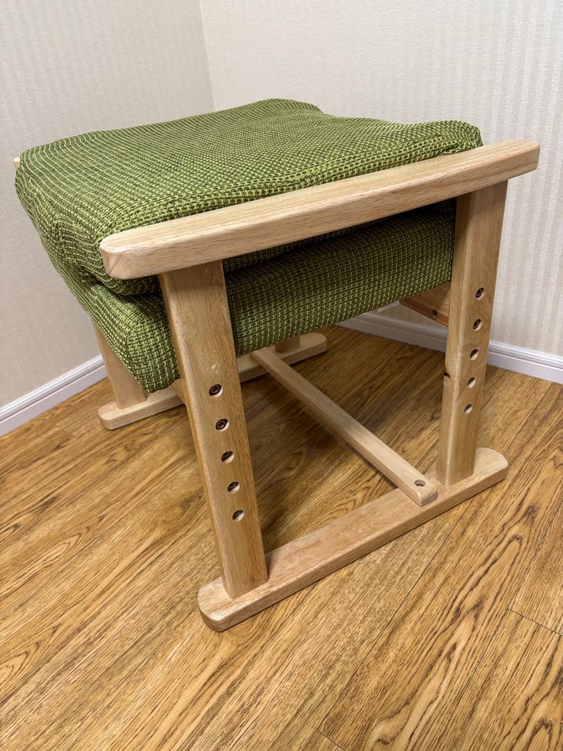 高座椅子　肘掛け付き　アイリスプラザ　リクライニング　折り畳み　グリーン