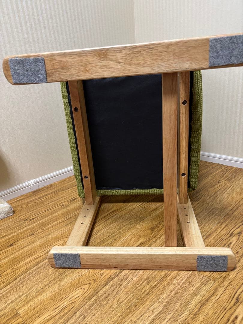 高座椅子　肘掛け付き　アイリスプラザ　リクライニング　折り畳み　グリーン