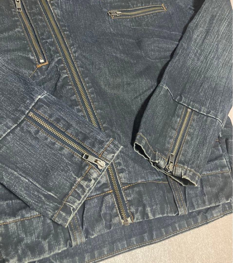 joker 90s カルバンクライン デニム ダブルライダースジャケット