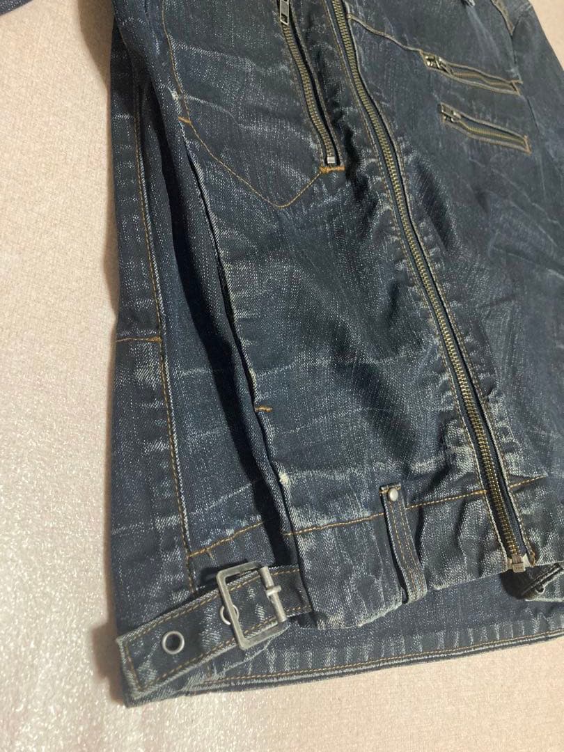 joker 90s カルバンクライン デニム ダブルライダースジャケット