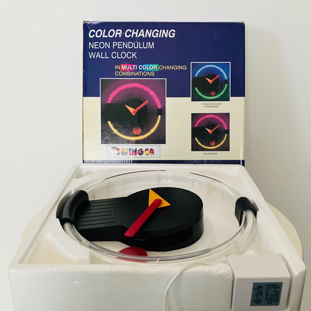 ポストモダン ネオンクロック アメリカン・トイ 振り子時計 掛け時計