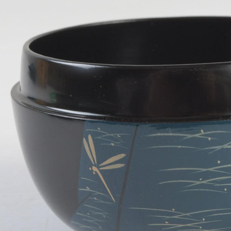 茶道具　加賀蒔絵師　岩倉利慶作　即中斎好写　誰袖蒔絵　平棗　共箱　V　9681