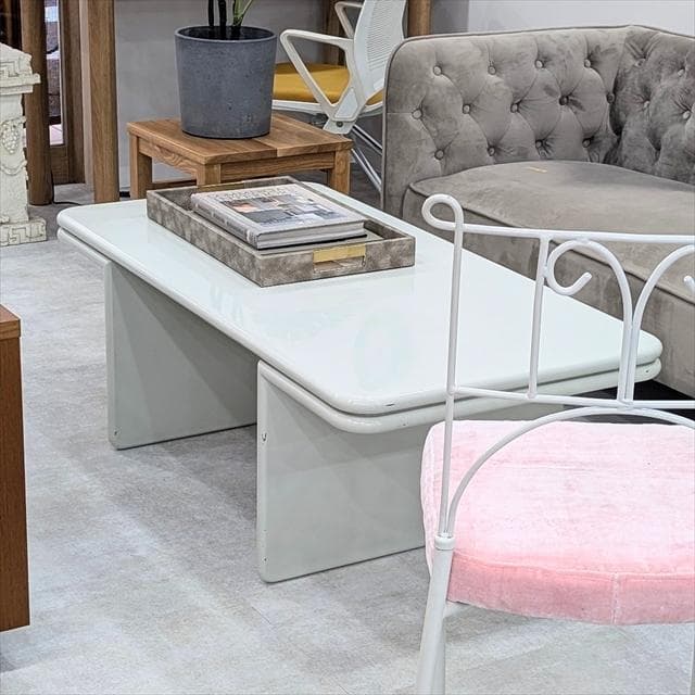 オールドカリモクホワイトセンターテーブル