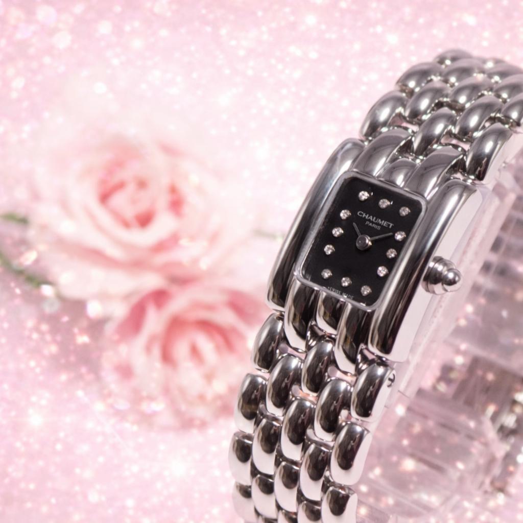 新同品 ショーメ CHAUMET ケイシス 12Pダイヤ 腕時計 H596