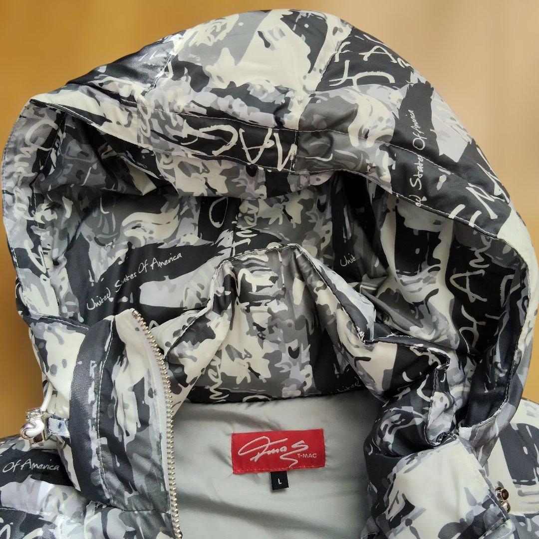 ティーマック　フード付きダウンベスト