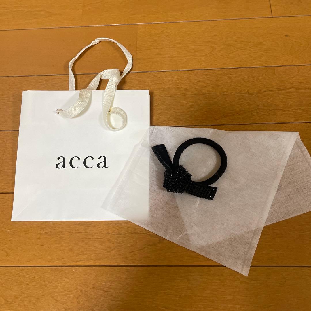 acca ヘアゴム　ポニー　ブラック