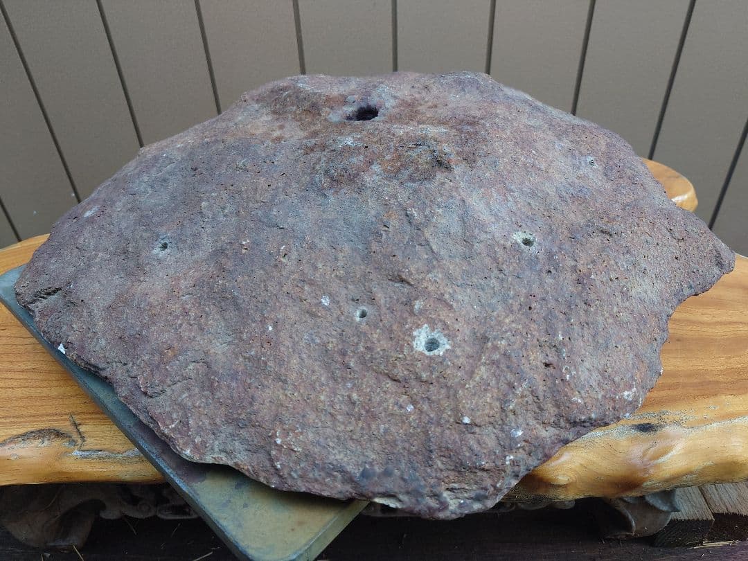 盆栽　鉢　鞍馬石？　平石　幅52cm