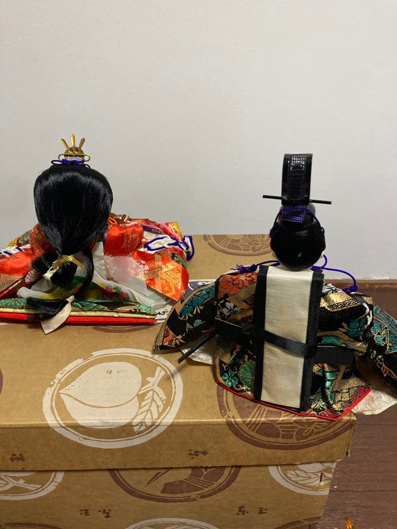 昭和 レトロ 東玉 親王さま ひなまつり ひな人形 雛道具 箱付き 親王かざり