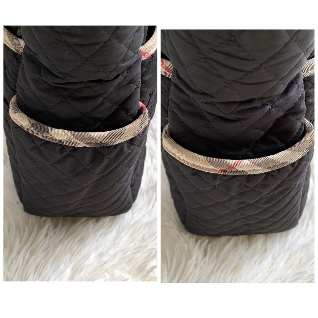 KIKI　バーバリーロンドン・トートバッグ・キルティング・A4・黒