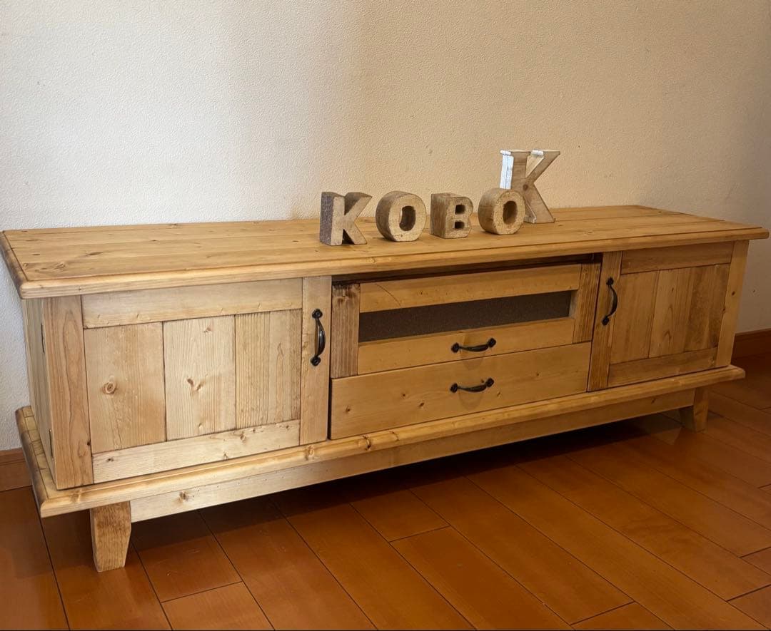 テレビ台 AVボード ハンドメイド120cmサイズ パイン無垢材