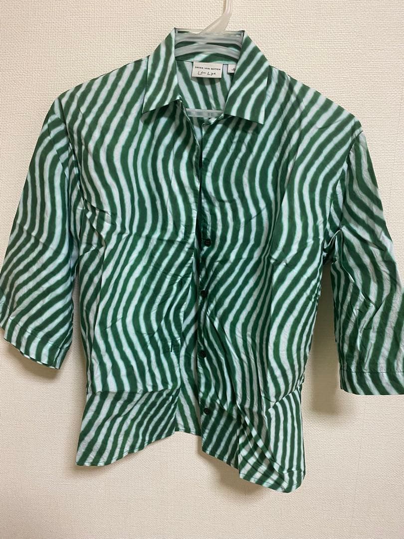 DRIES VAN NOTEN 半袖ストライプシャツ サイズ36