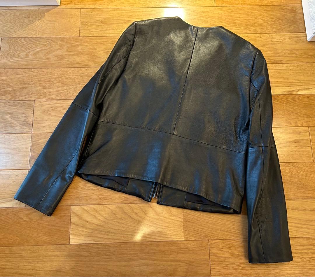 ⭐️新品未使用⭐️❤️希少❤️セオリーリュクス ノーカラーレザージャケット_SIZE40