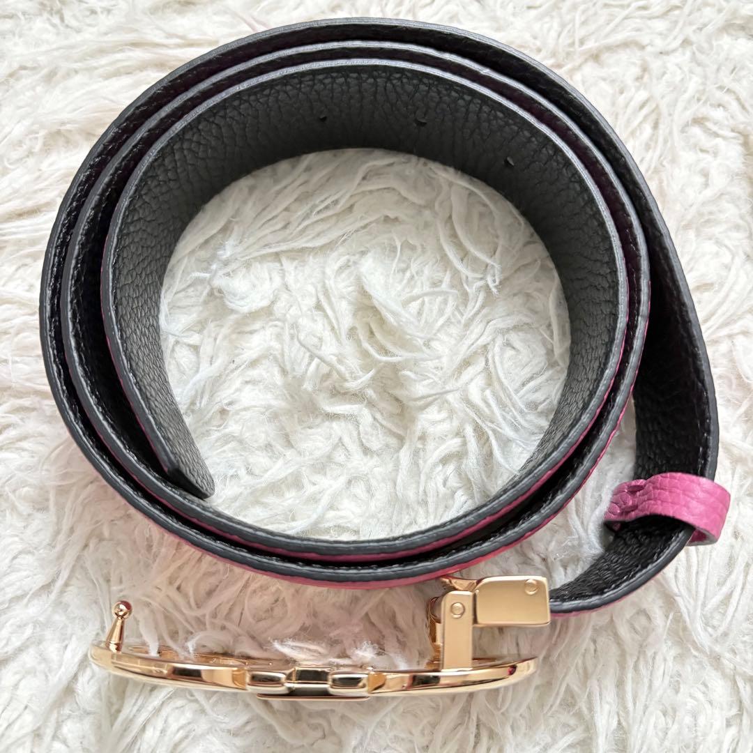 未使用級　フェラガモ　ダブルガンチーニ　ベルト　ビッグバックル　リバーシブル