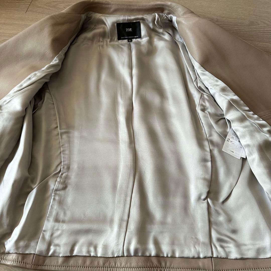 ※ラブです極美品　23区　シープレザーライダースジャケット