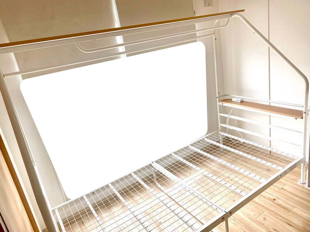 組み立て工具付　シングル　システムベッド　デスク付き ベッドフレーム