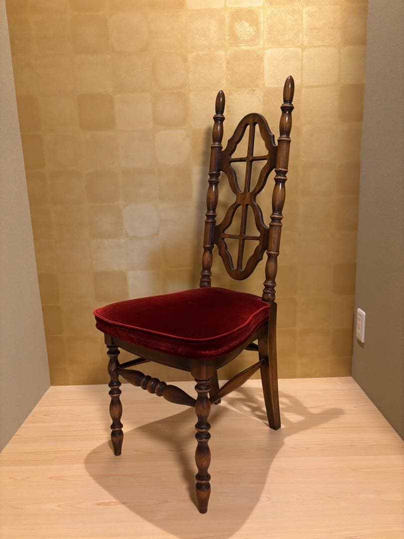 ※更新！アンティーク家具 椅子 木製 ベロア 洋風 ヴィンテージチェア　コスガ