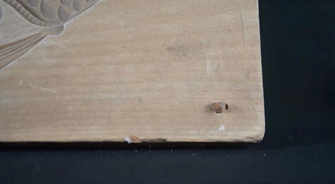 菓子型 特大型の鯛 タイ 42.4×21.1cm 和菓子 古道具アンティーク木彫