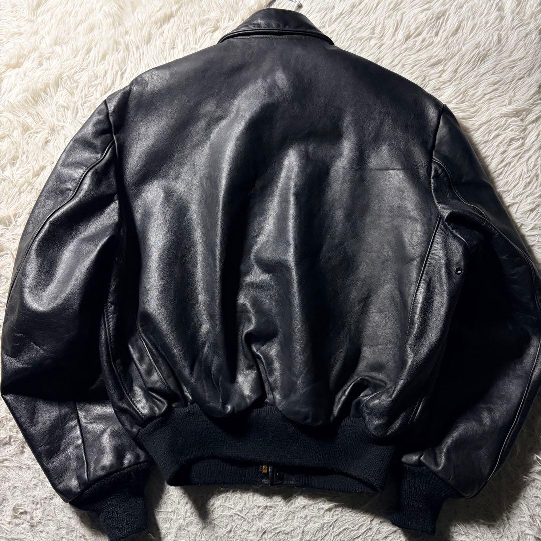 【米国製】schott フライトジャケット　A-2 131 ブラック　本革　42