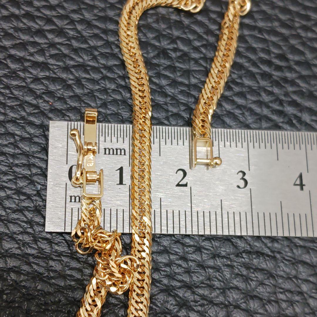 (B011409) K18 YG ネックレス 喜平12面トリプル ホールマーク