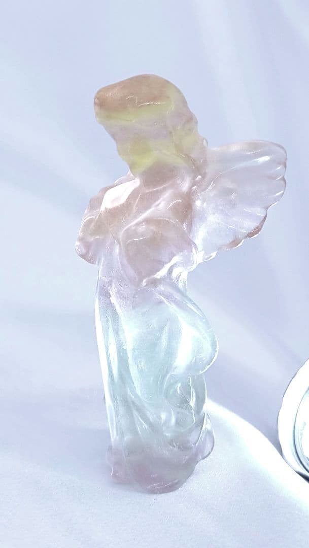 キャンディ フローライト　天使　（小）①　エンジェル　置物　カービング